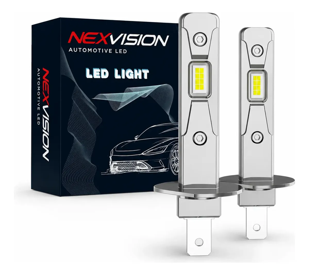Par Lâmpada Farol Ultra Led Mini H1 H3 Super Branca Canbus