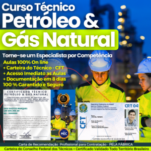 Curso Técnico de Petróleo e Gás Natural por Competência (Video Aulas + Ebook)