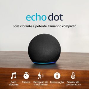 Echo Dot (Geração mais recente) | Smart speaker com Alexa, som vibrante e potente, Wi-Fi e Bluetooth