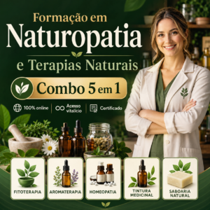Formação em Naturopatia e Terapias Naturais | Combo 5 em 1